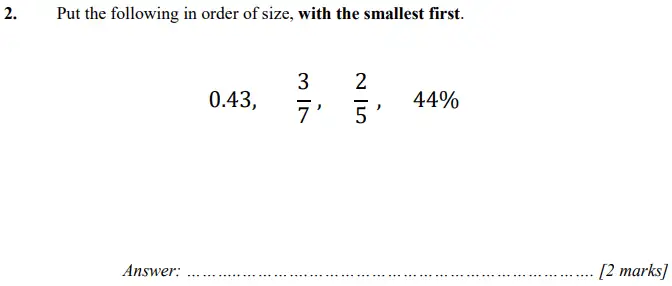 Question 2 - Merchant Taylors – Maths Specimen Paper 1 - 2024
