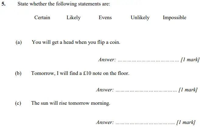 Question 5(a,b,c) - Merchant Taylors – Maths Specimen Paper 1 - 2024