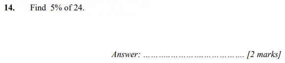 Question 14 - Merchant Taylors School - 11 Plus Maths Specimen Paper 1 - 2024