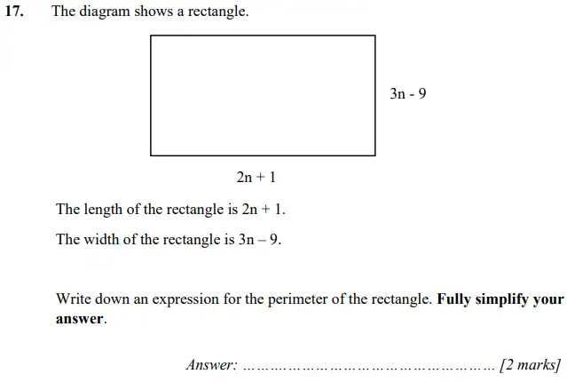 Question 17 - Merchant Taylors – Maths Specimen Paper 1 - 2024