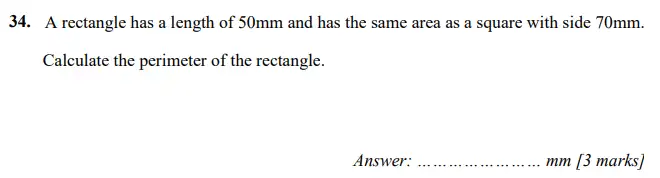 Question 34 - Merchant Taylors School - 11 Plus Maths Specimen Paper 1 - 2024