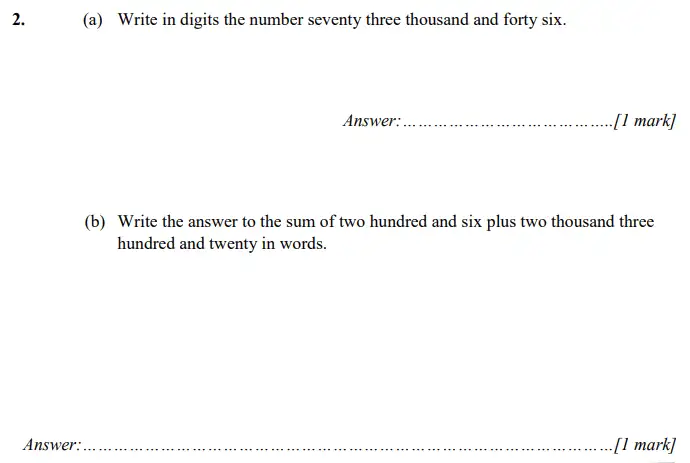 Question 2(a,b) - Merchant Taylors – Maths Specimen Paper 2 - 2024
