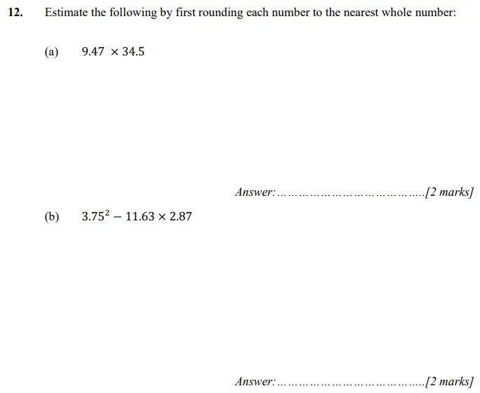 Question 12(a,b) - Merchant Taylors – Maths Specimen Paper 2 - 2024