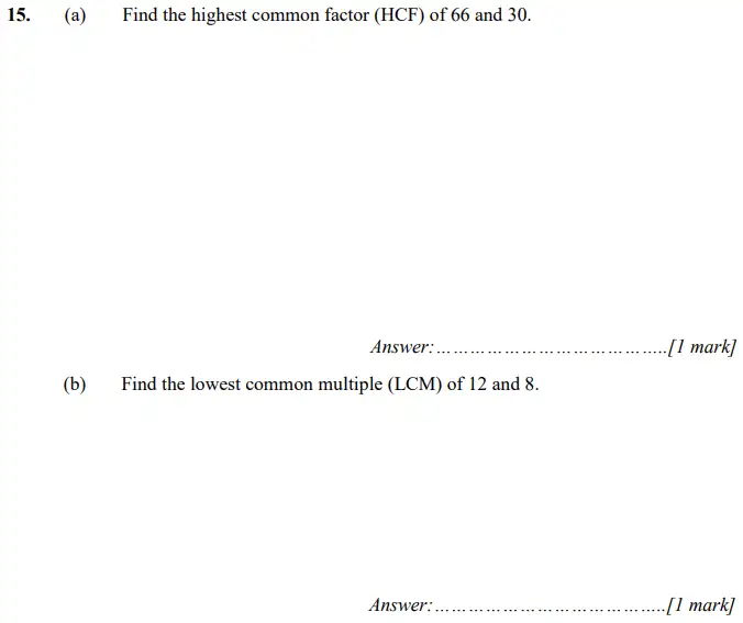 Question 15(a,b) - Merchant Taylors – Maths Specimen Paper 2 - 2024