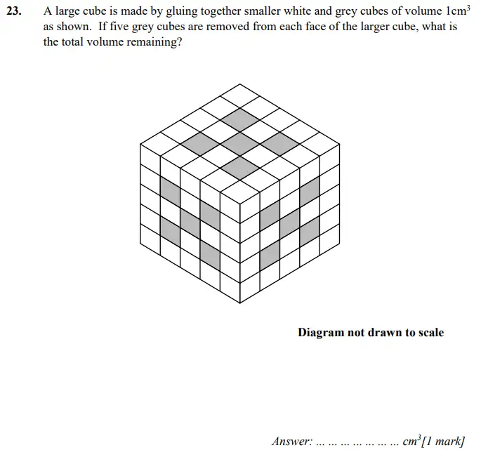Question 23 - Merchant Taylors School - 11 Plus Maths Specimen Paper 2 - 2024