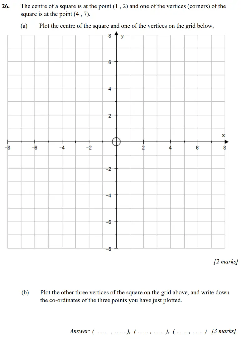 Question 26(a,b) - Merchant Taylors – Maths Specimen Paper 2 - 2024