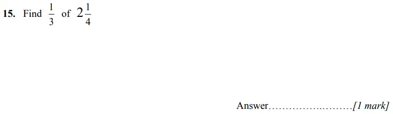 Question 15 - Merchant Taylors’ School - 11+ Maths Practice Paper 1 – 2023