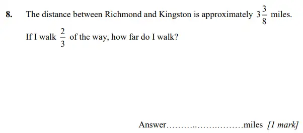 Question 8 - Merchant Taylors’ School – 11+ Maths practice paper-2 – 2023