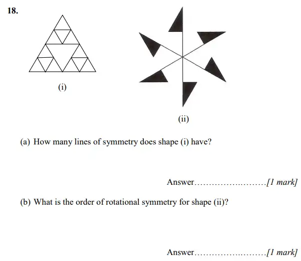 Question 18 - Merchant Taylors’ School – 11+ Maths practice paper-2 – 2023