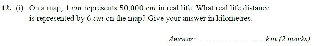 Question 12(i) - Merchant Taylors School - 11 Plus Maths Entrance Examination - 2021