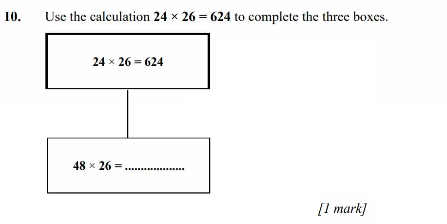 Question 10(a) - Merchant Taylors School - 11+ Exam Maths Specimen Paper 1 - 2026