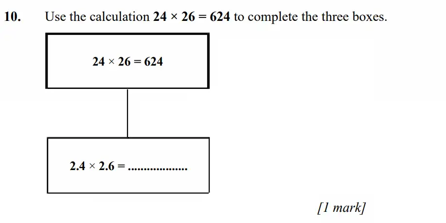 Question 10(b) - Merchant Taylors School - 11+ Exam Maths Specimen Paper 1 - 2026