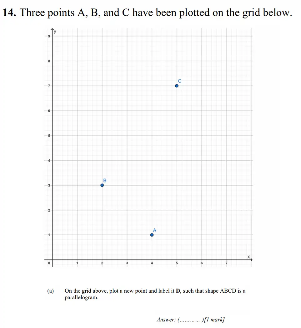 Question 14(a) - Merchant Taylors School - 11+ Exam Maths Specimen Paper 1 - 2026