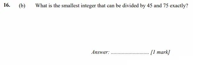 Question 16(b) - Merchant Taylors School - 11+ Exam Maths Specimen Paper 1 - 2026