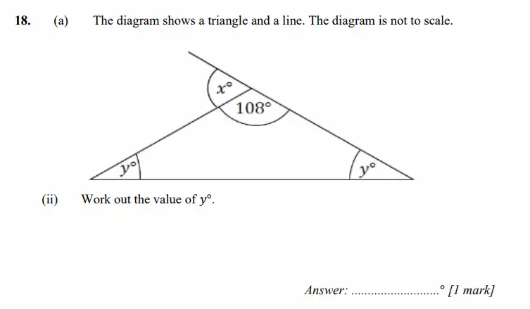 Question 18(a.ii) - Merchant Taylors School - 11+ Exam Maths Specimen Paper 1 - 2026