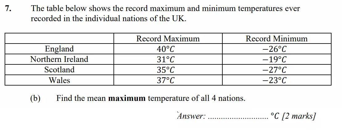 Question 7(b) - Merchant Taylors School - 11+ Exam Maths Specimen Paper 1 - 2026
