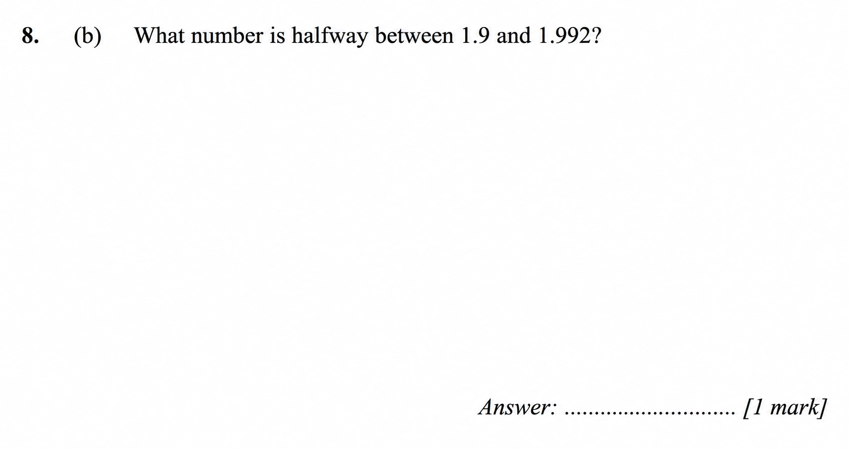 Question 8(b) - Merchant Taylors School - 11+ Exam Maths Specimen Paper 1 - 2026