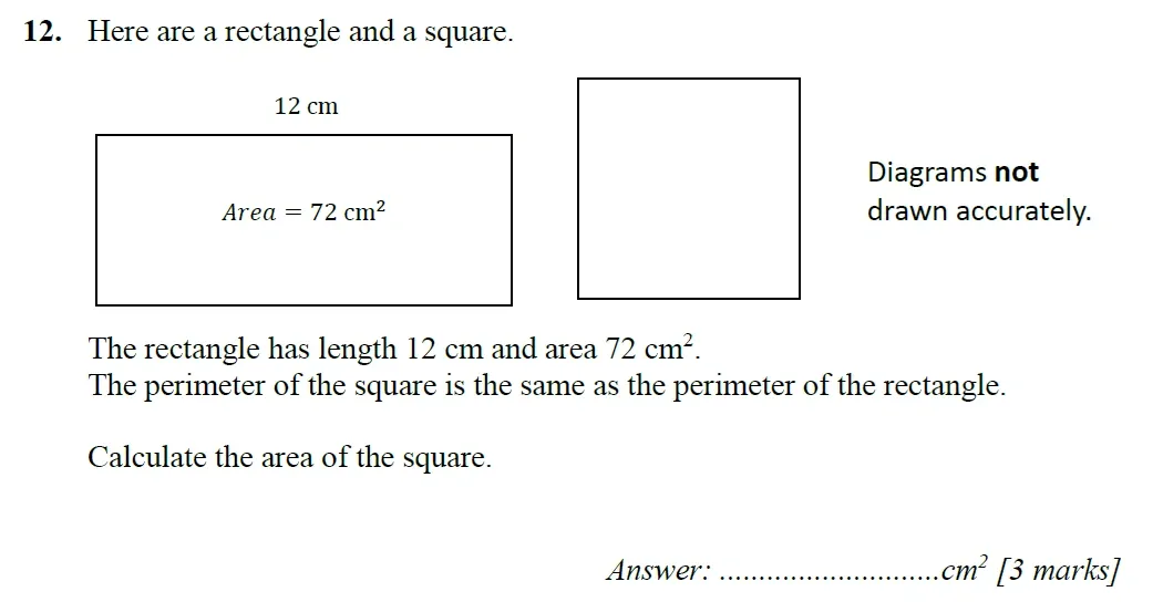 Question 12 - Merchant Taylors School - 11+ Maths Specimen Paper 2 - 2025