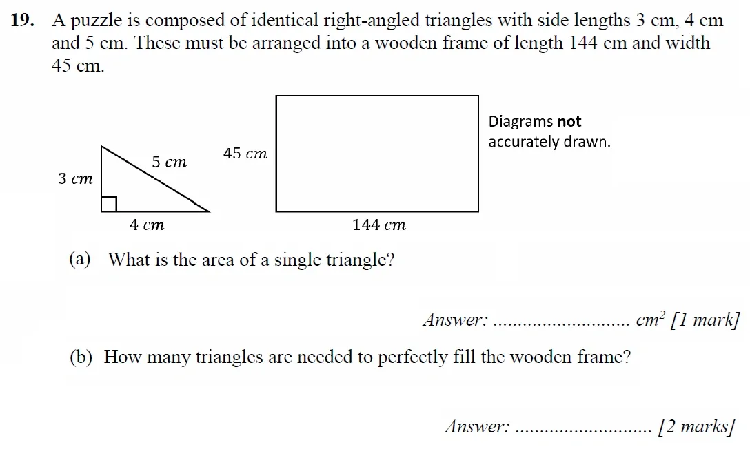 Question 19(a,b) - Merchant Taylors School - 11+ Maths Specimen Paper 2 - 2025