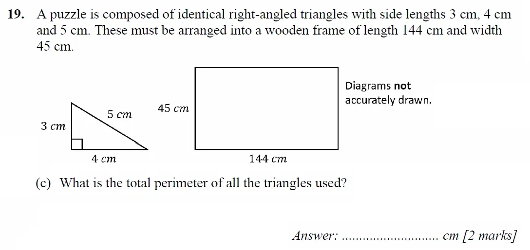 Question 19(c) - Merchant Taylors School - 11+ Maths Specimen Paper 2 - 2025