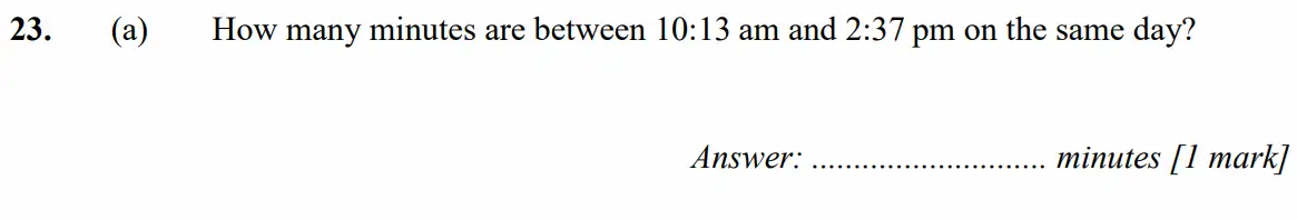 Question 23(a) - Merchant Taylors School - 11+ Exam Maths Specimen Paper 2 - 2026