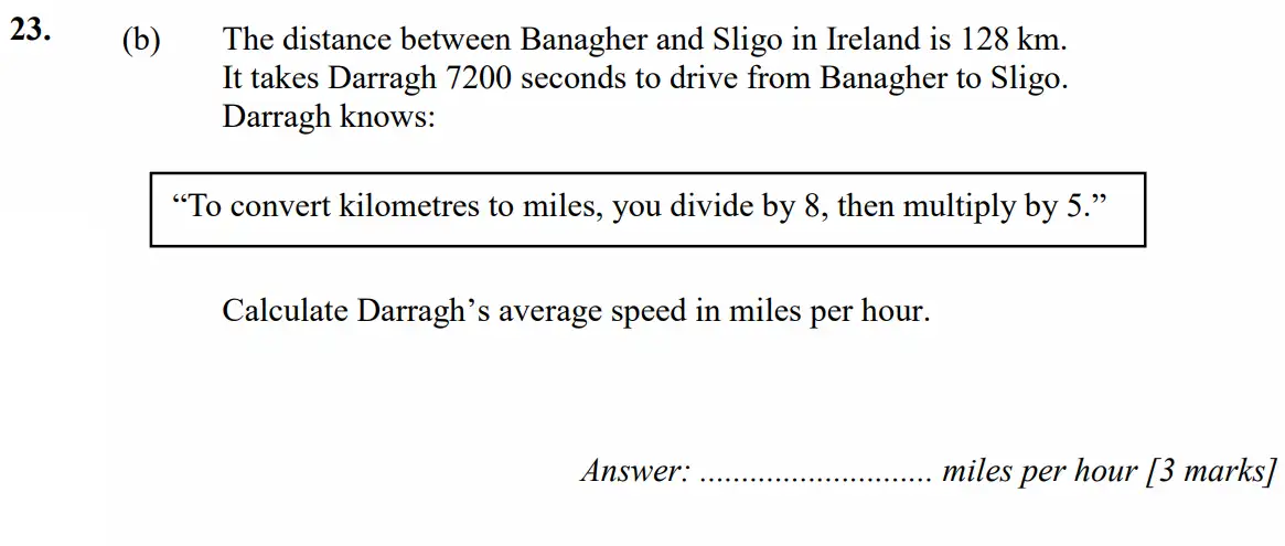 Question 23(b) - Merchant Taylors School - 11+ Exam Maths Specimen Paper 2 - 2026