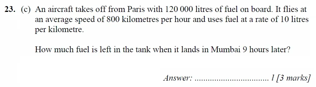 Question 23(c) - Merchant Taylors School - 11+ Maths Specimen Paper 2 - 2025