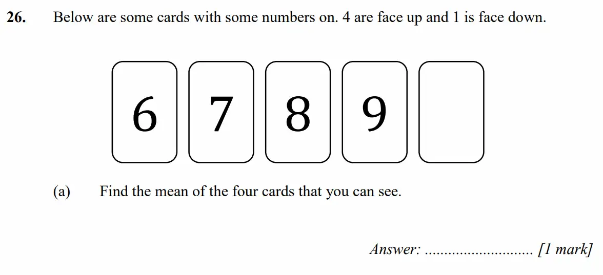 Question 26(a) - Merchant Taylors School - 11+ Exam Maths Specimen Paper 2 - 2026