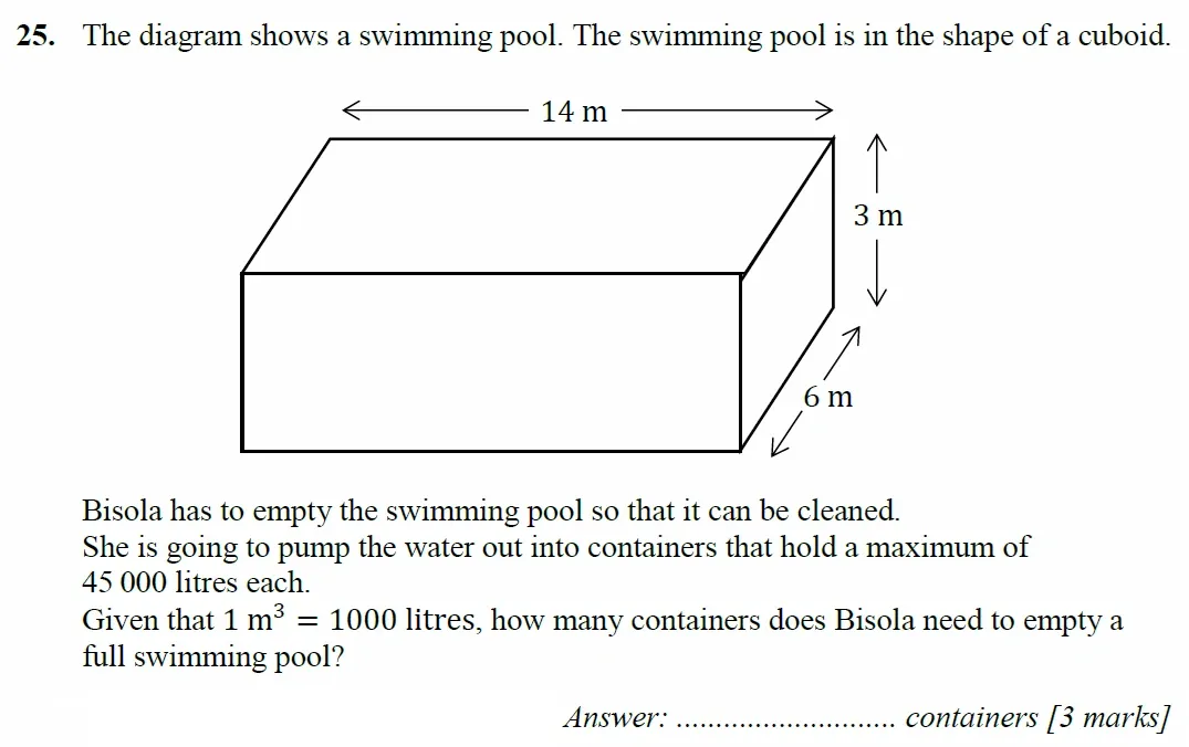 Question 25 - Merchant Taylors School - 11+ Maths Specimen Paper 2 - 2025