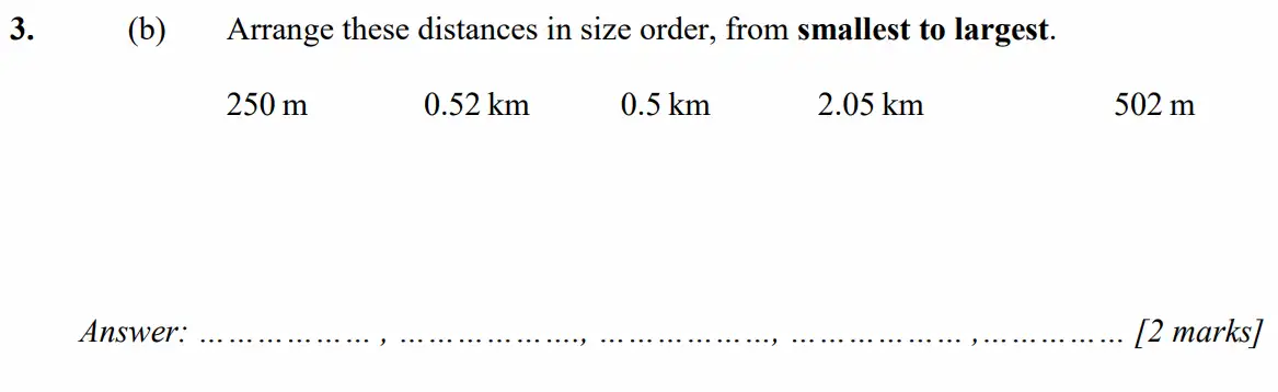 Question 3(b) - Merchant Taylors School - 11+ Exam Maths Specimen Paper 2 - 2026