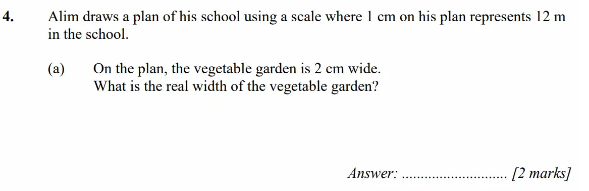 Question 4(a) - Merchant Taylors School - 11+ Exam Maths Specimen Paper 2 - 2026