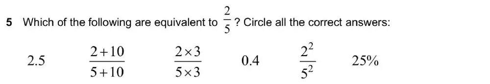 Question 5 - North London Collegiate School 11+ Exam Maths Paper 2020