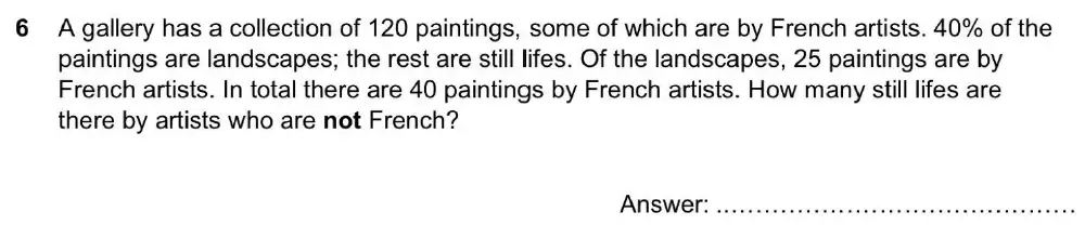 Question 6 - North London Collegiate School 11+ Exam Maths Paper 2020