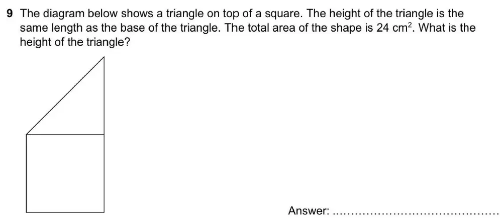 Question 9 - North London Collegiate School 11+ Exam Maths Paper 2020