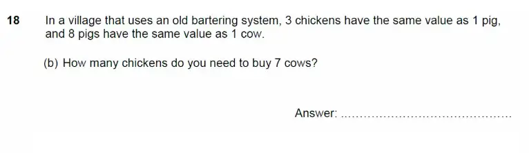 Question 18(b) - North London Collegiate School - 11 Plus Maths Exam Paper - 2026
