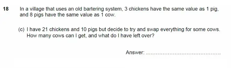 Question 18(c) - North London Collegiate School - 11 Plus Maths Exam Paper - 2026