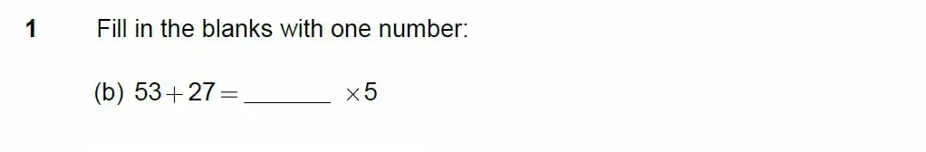 Question 1(b) - North London Collegiate School - 11 Plus Maths Exam Paper - 2026
