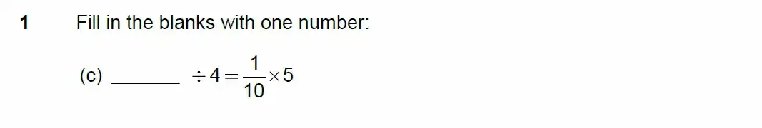 Question 1(c) - North London Collegiate School - 11 Plus Maths Exam Paper - 2026