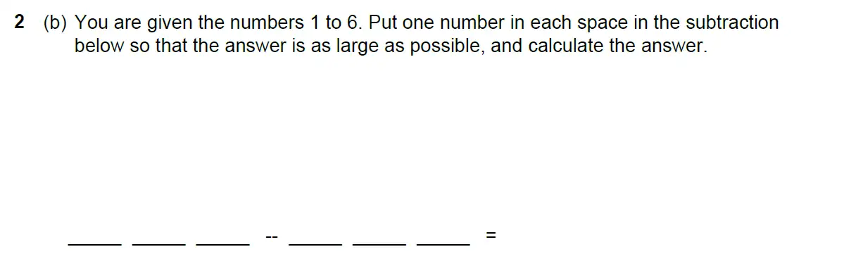 Question 2(b) - North London Collegiate School 11+ Exam Paper - 2024