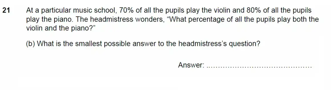 Question 21(b) - North London Collegiate School - 11 Plus Maths Exam Paper - 2026