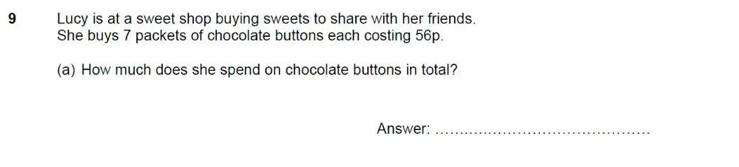 Question 9(a) - North London Collegiate School - 11 Plus Maths Exam Paper - 2026
