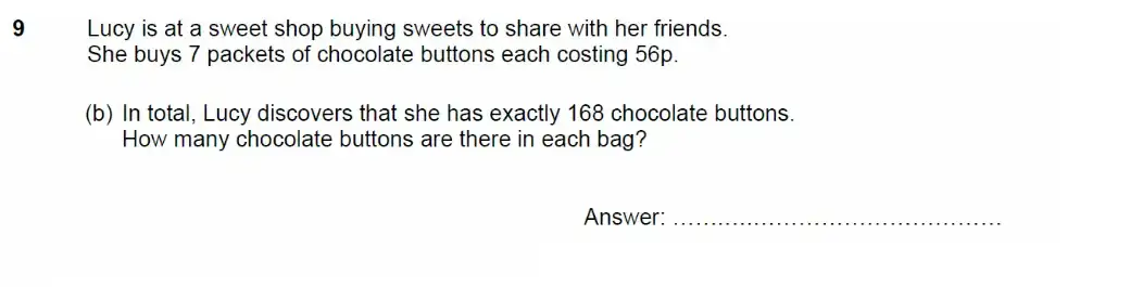 Question 9(b) - North London Collegiate School - 11 Plus Maths Exam Paper - 2026