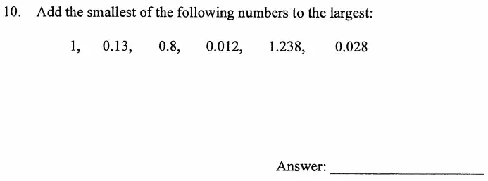 Question 10 - The North London Independent Girls' Schools' Consortium Group 2 Maths 2009