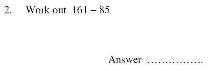 Question 2 - Oundle School 11 Plus Maths Entrance Exam 2007