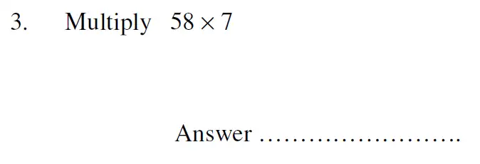 Question 3 - Oundle School 11 Plus Maths Entrance Exam 2007