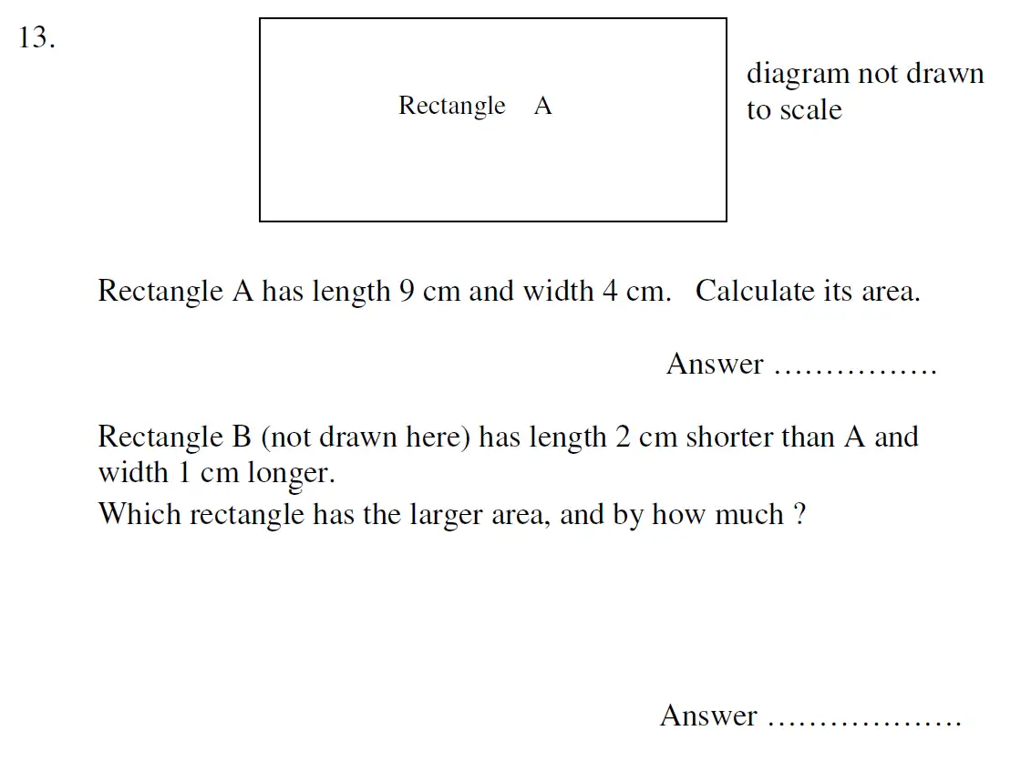 Question 13(13(a),13(b)) - Oundle School 11 Plus Maths Entrance Exam 2007