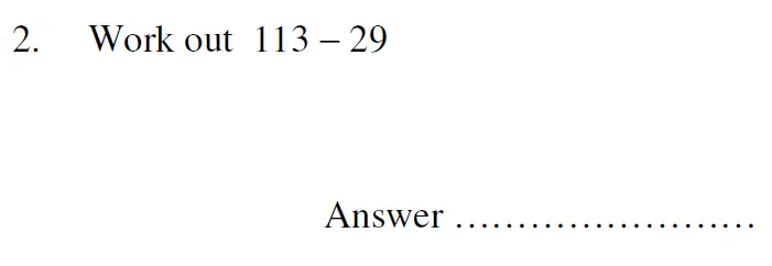 Question 2 - Oundle School 11 Plus Maths Sample Paper 2009