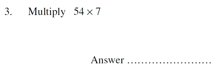 Question 3 - Oundle School 11 Plus Maths Sample Paper 2009