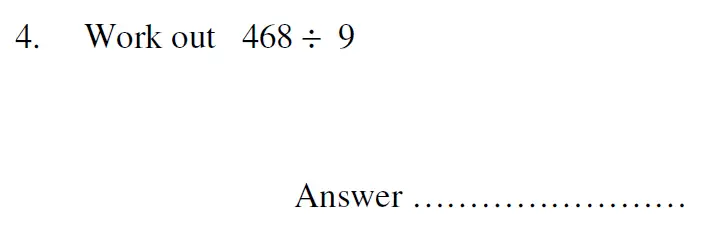 Question 4 - Oundle School 11 Plus Maths Sample Paper 2009