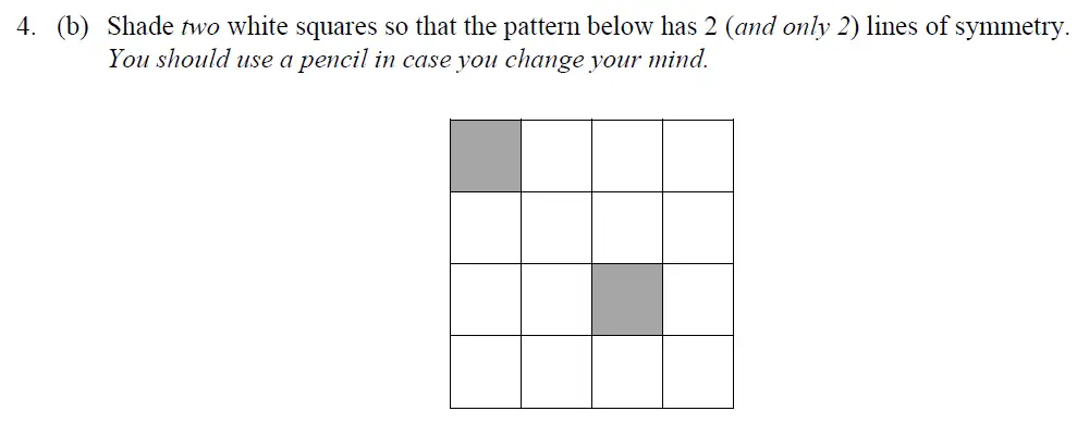 Question 4(b) - Oundle School 11 Plus Maths Entrance Exam 2013